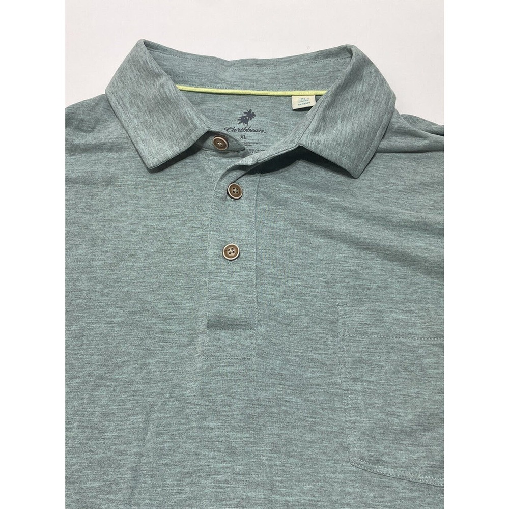 Caribbean Roundtree & Yorke Men's Polo shirt Aqua Size XL Soft
